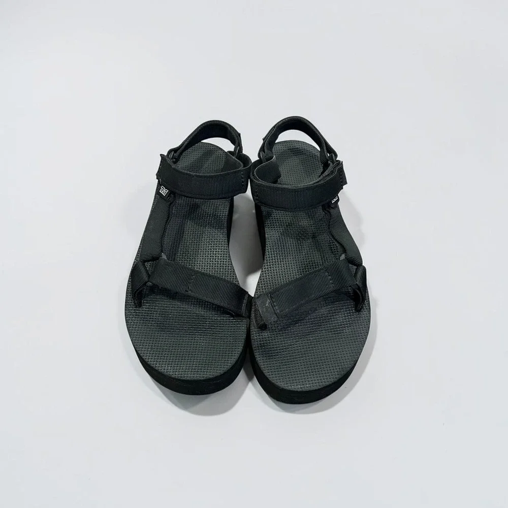Teva Flatform Universal Sandals Womens 8 Black Chunky Gorpcore Platform Strappy